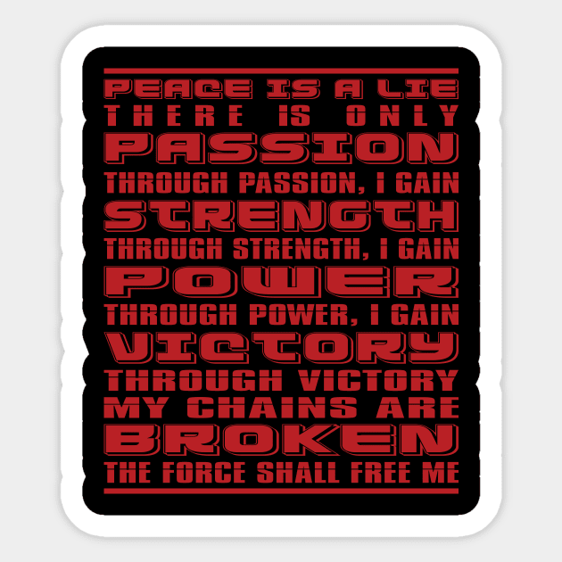 Sith Code Sticker by ShirtsFineEnoughForASith